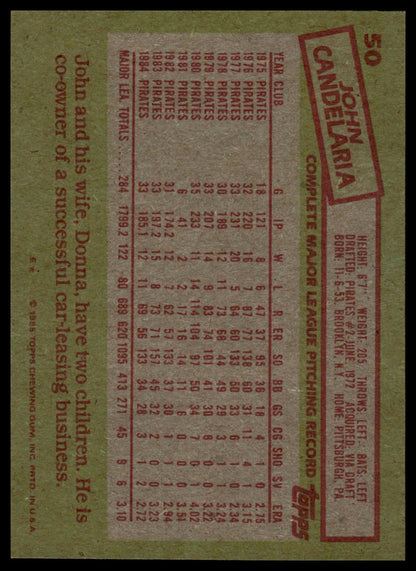1985 Topps #50 John Candelaria