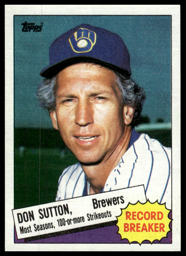 1985 Topps #10 Don Sutton
