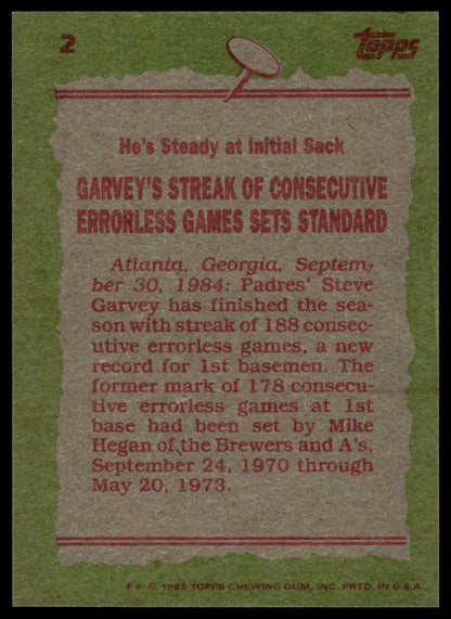 1985 Topps #2 Steve Garvey