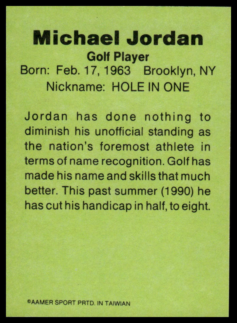 1990 Michael Jordan "Knows" (unlicensed) #NNO Michael Jordan