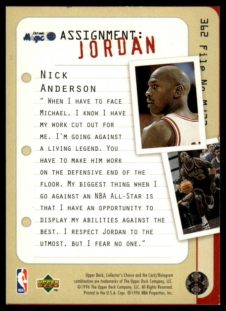 1996-97 Collector's Choice #362 Nick Anderson