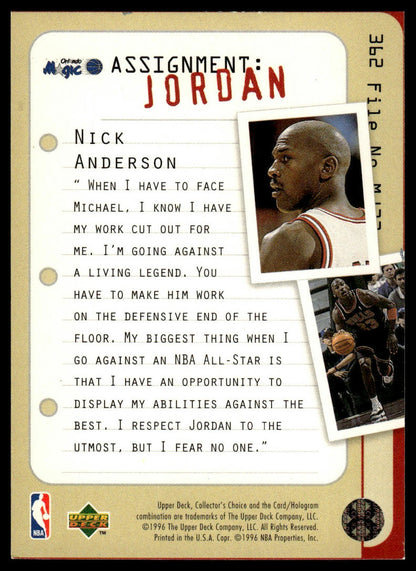 1996-97 Collector's Choice #362 Nick Anderson