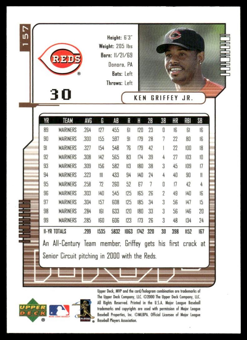 2000 Upper Deck MVP #157 Ken Griffey Jr.