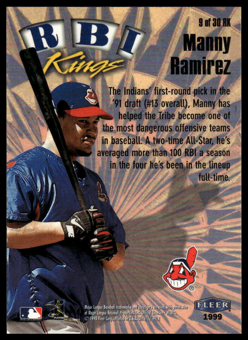 1999 Ultra #9 RK Manny Ramirez RBI Kings