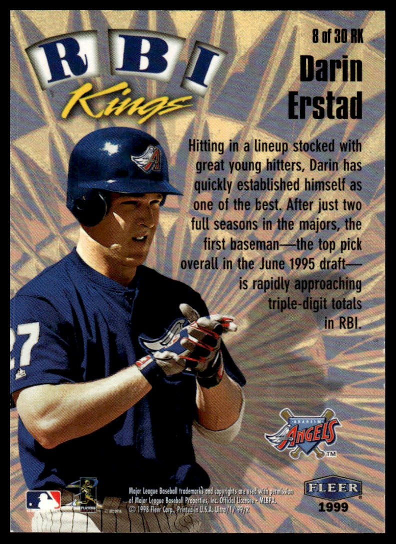 1999 Ultra #8 RK Darin Erstad RBI Kings