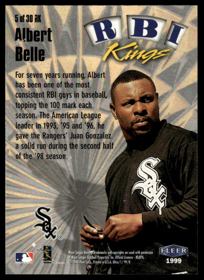 1999 Ultra #5 RK Albert Belle RBI Kings