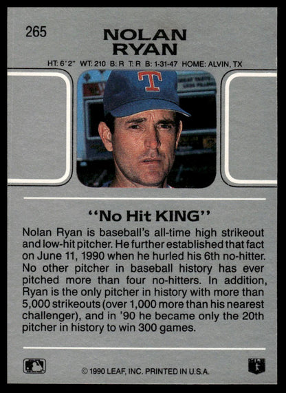 1990 Leaf #265 Nolan Ryan