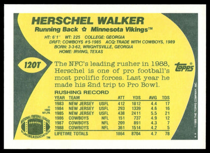 1989 Topps Traded #120T Herschel Walker