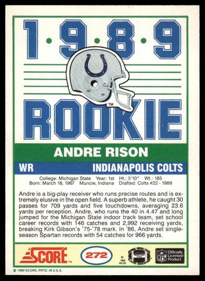 1989 Score #272 Andre Rison