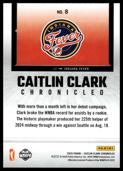 2025 Panini Caitlin Clark Chronicled #8 Caitlin Clark