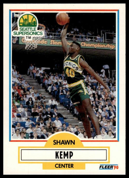 1990-91 Fleer #178b Shawn Kemp
