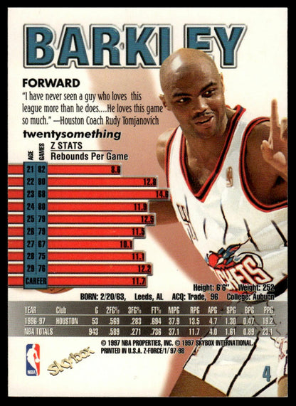 1997-98 SkyBox Z-Force #4 Charles Barkley