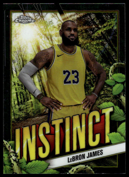 2024-25 Topps Chrome #INS-10 LeBron James Instinct Green Refractor #/99