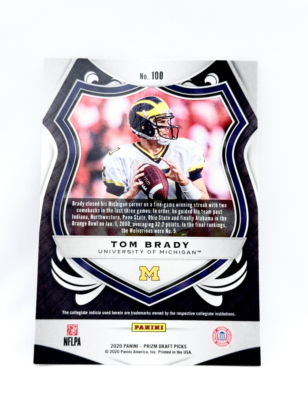 2020 Panini Prizm Draft Picks #100 Tom Brady Prizms Silver