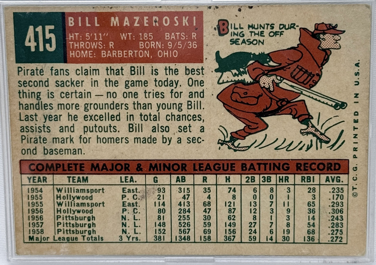 1959 Topps #415 Bill Mazeroski