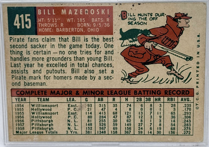 1959 Topps #415 Bill Mazeroski