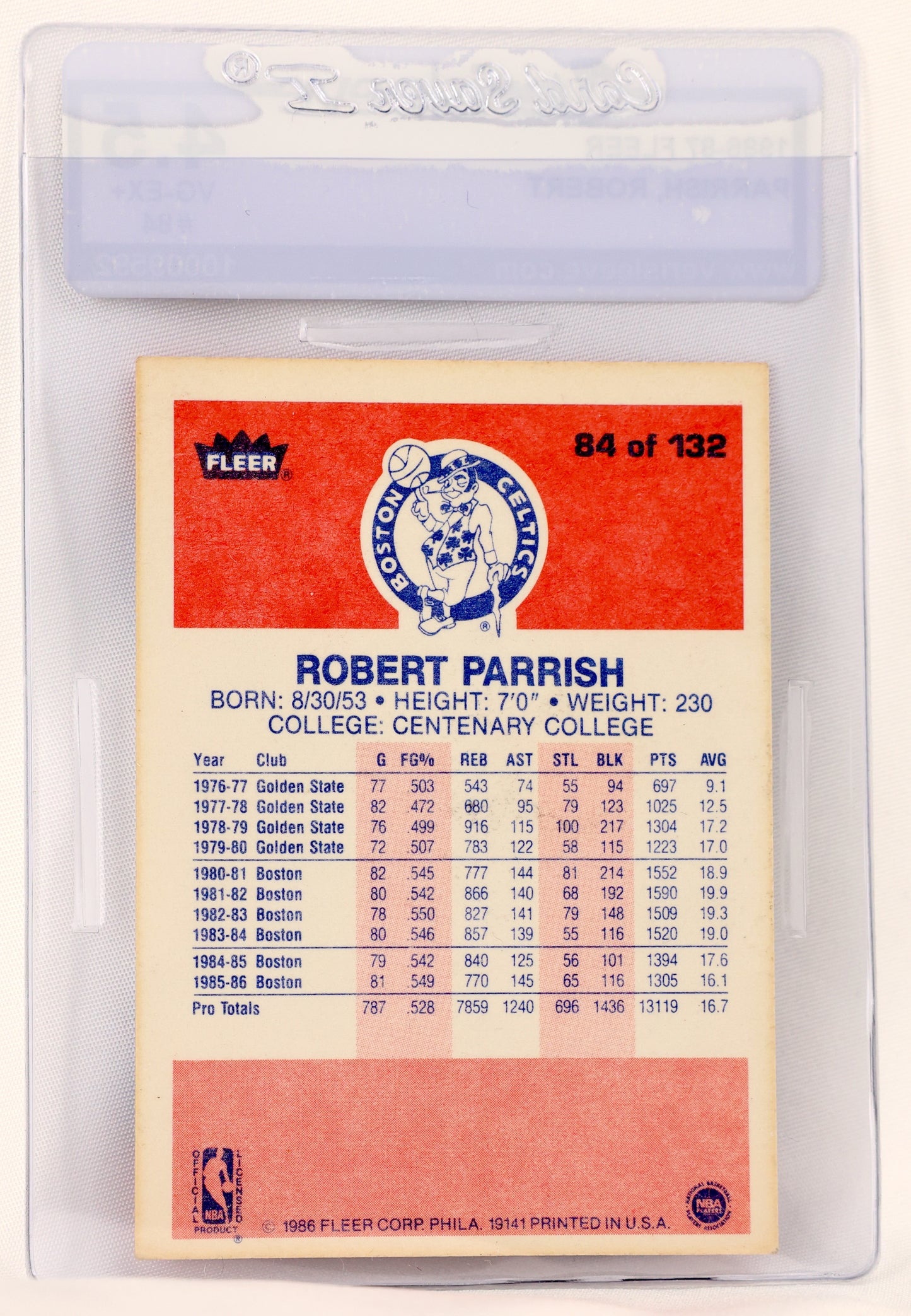 1986-87 Fleer #84 Robert Parish