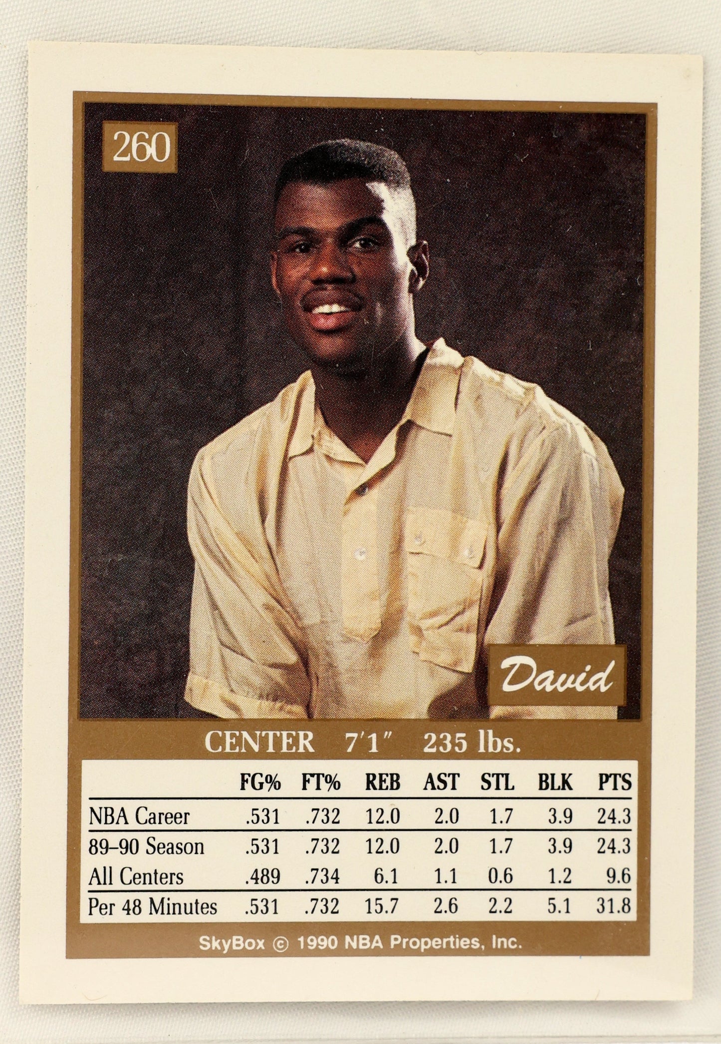 1990-91 SkyBox #260 David Robinson