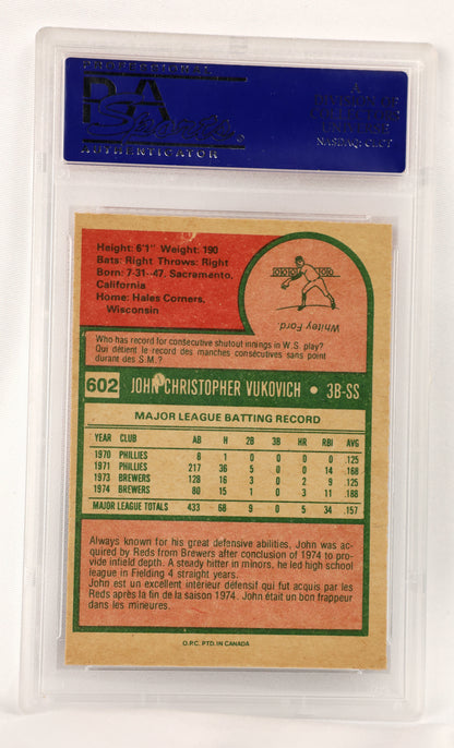 1975 Topps #602 John Vukovich