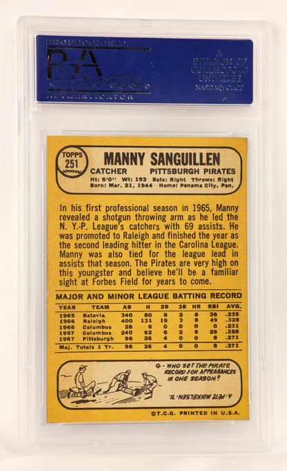 1968 Topps #251 Manny Sanguillen