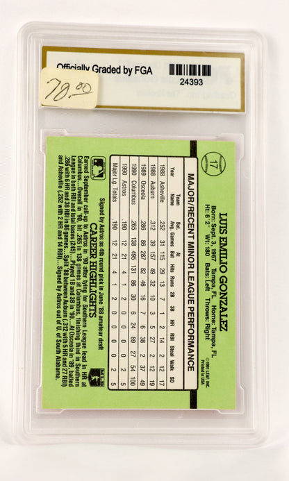 1991 Donruss The Rookies #17 Luis Gonzalez