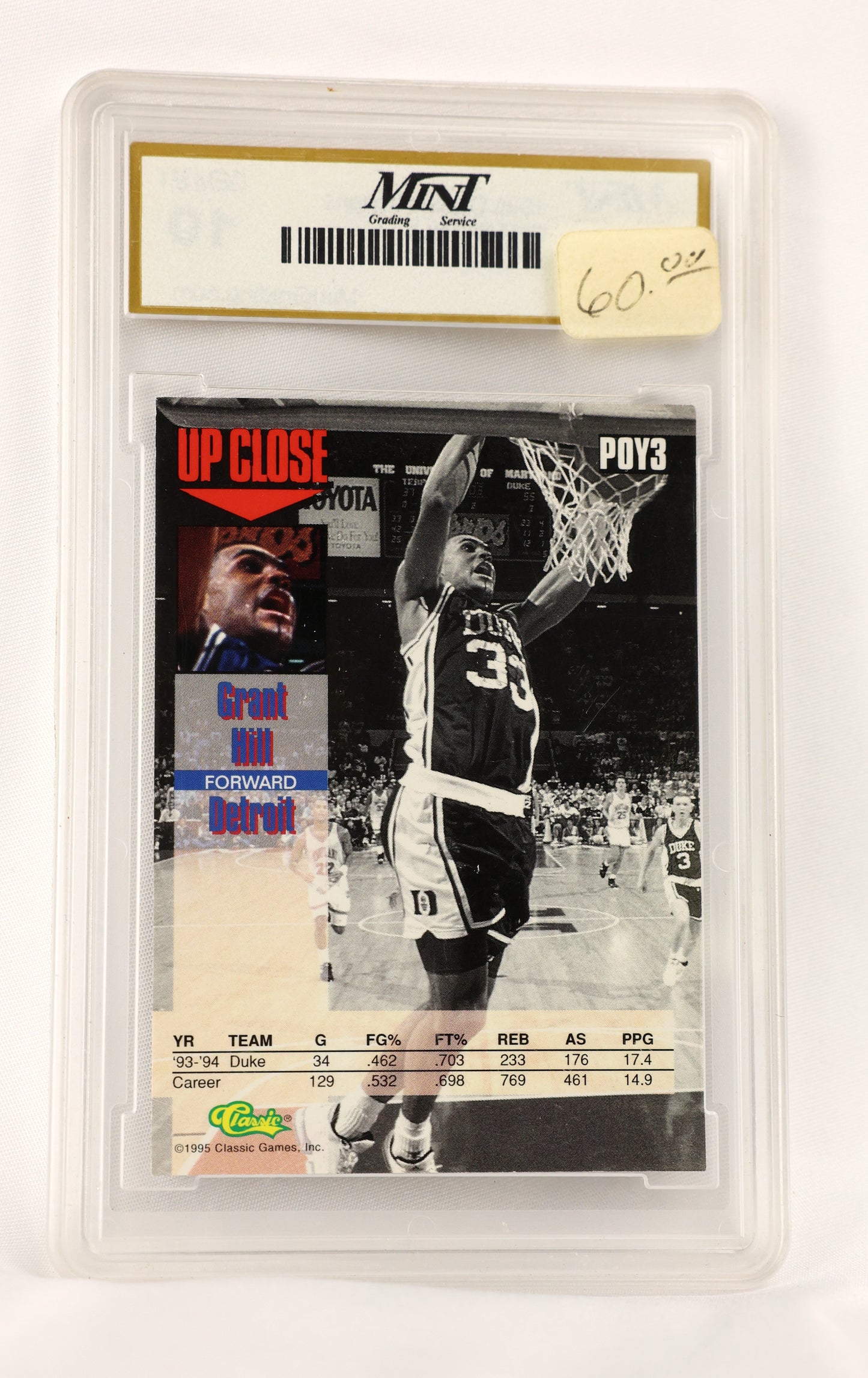 1995 Classic Images Four Sport #POY3 Grant Hill Player of the Year
