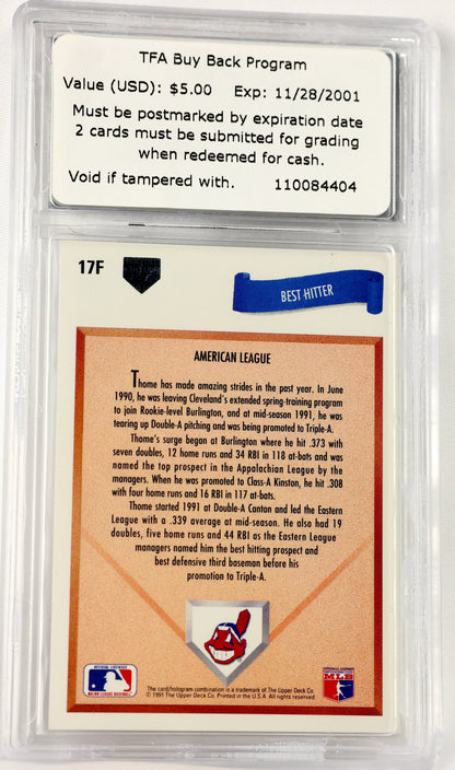 1991 Upper Deck Final Edition #17F Jim Thome