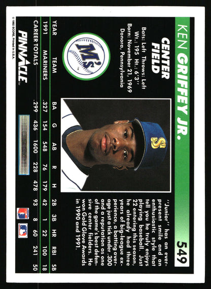 1992 Pinnacle #549 Ken Griffey Jr.