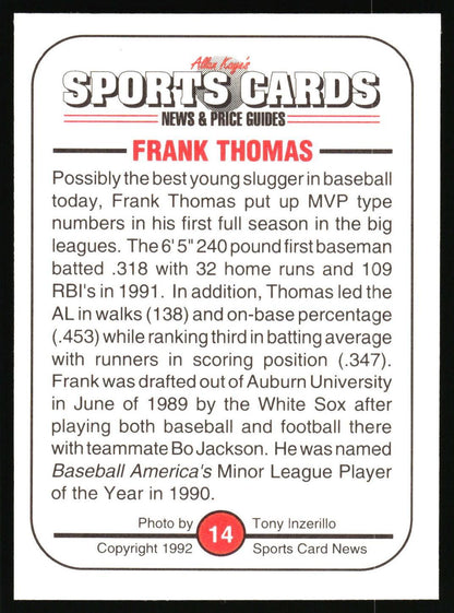 1992 Sports Cards News Gold #14 Frank Thomas