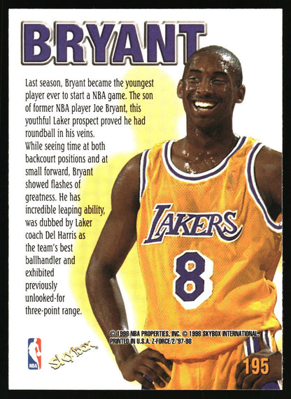 1997-98 SkyBox Z-Force #195 Kobe Bryant