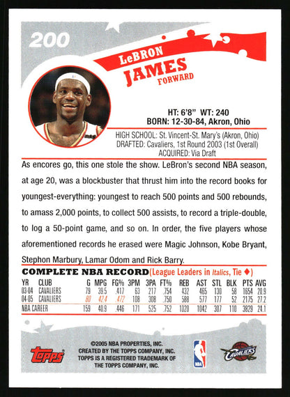 2005-06 Topps #200 LeBron James