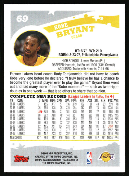 2005-06 Topps 1st Edition #69 Kobe Bryant