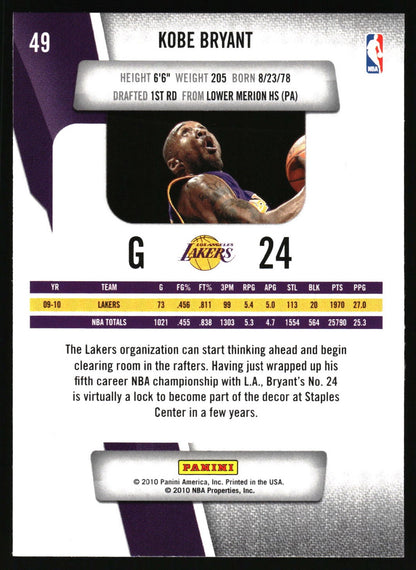2010-11 Panini Prestige #49 Kobe Bryant
