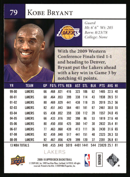 2009-10 Upper Deck #79 Kobe Bryant