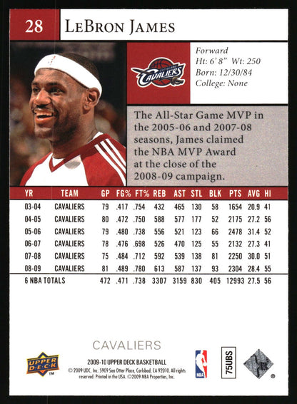2009-10 Upper Deck #28 LeBron James