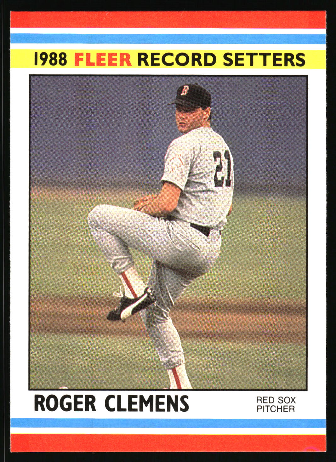 1988 Fleer Record Setters #7 Roger Clemens