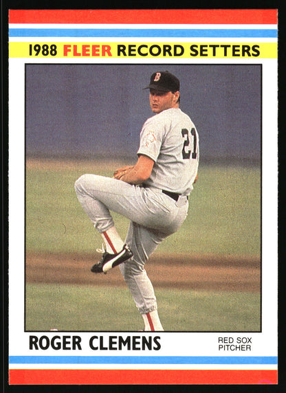 1988 Fleer Record Setters #7 Roger Clemens