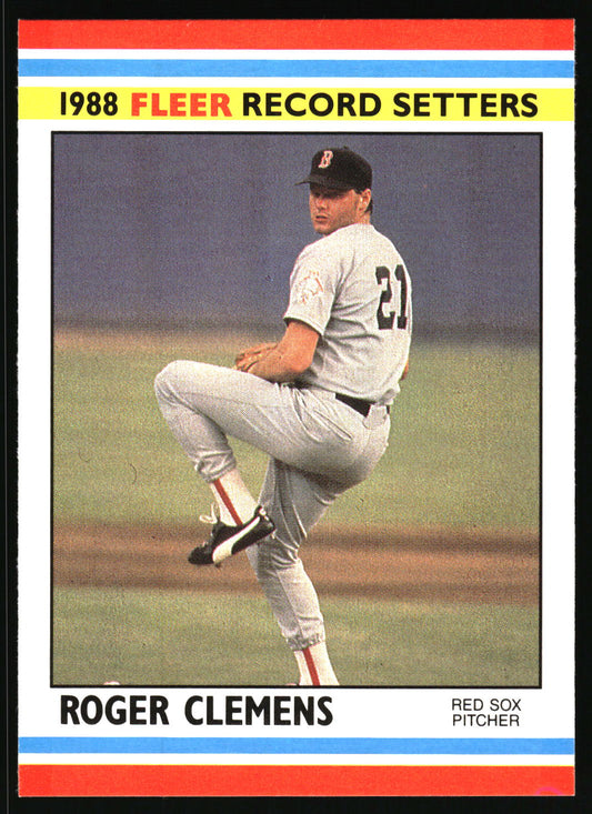 1988 Fleer Record Setters #7 Roger Clemens