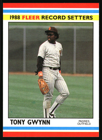 1988 Fleer Record Setters #17 Tony Gwynn