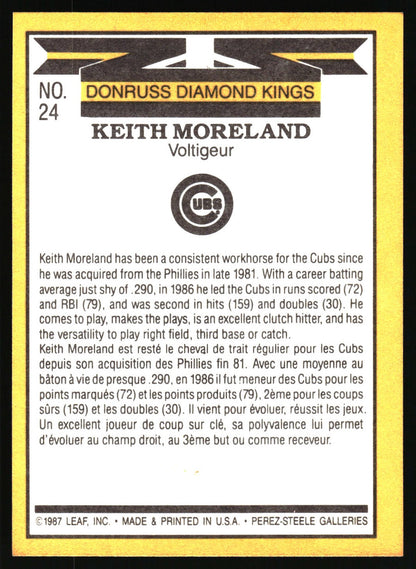 1987 Donruss #24 Keith Moreland
