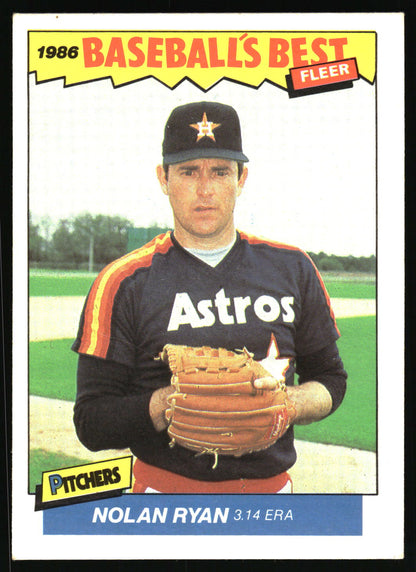 1986 Fleer Baseball's Best Sluggers vs. Pitchers #30 Nolan Ryan