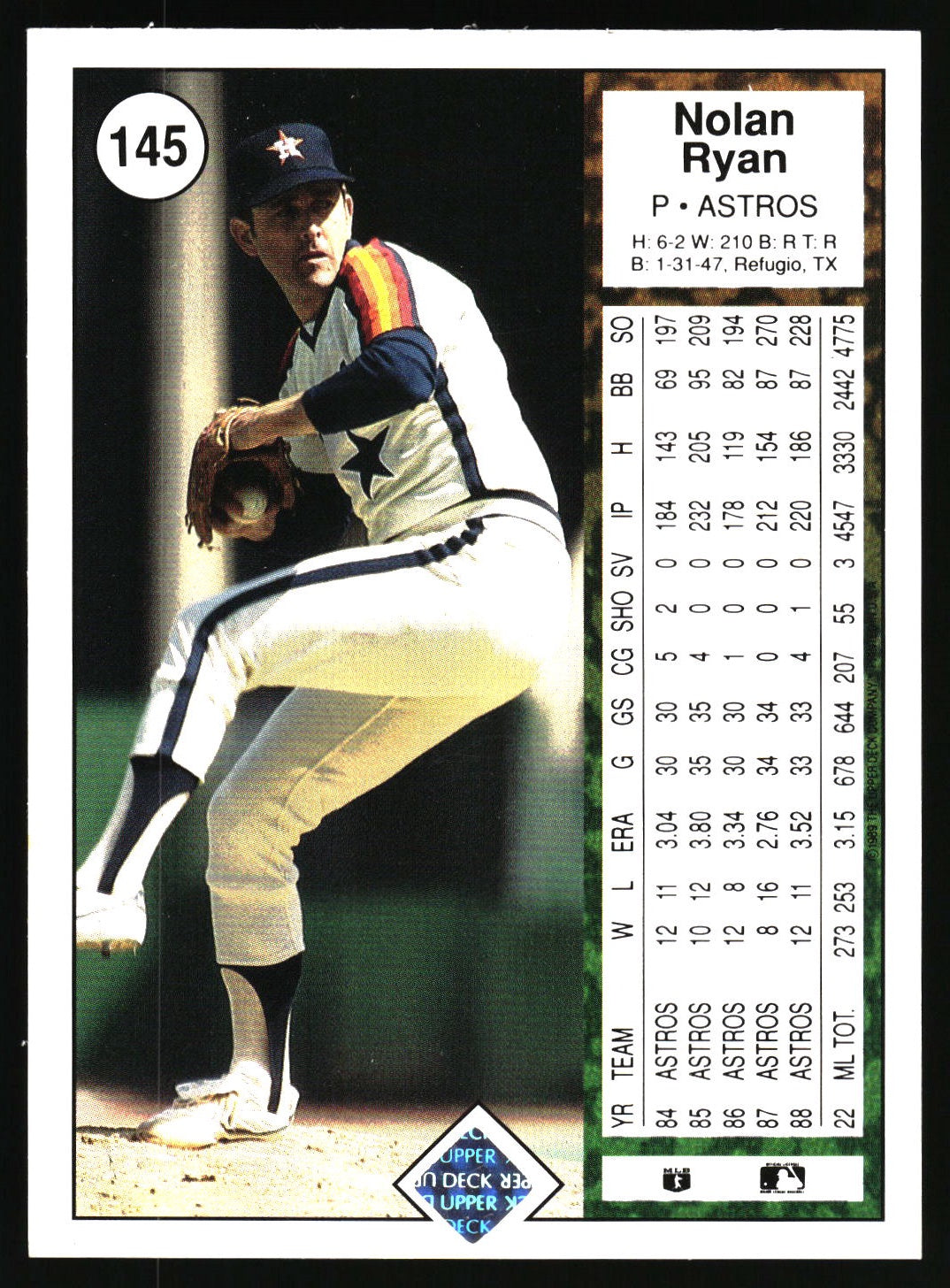1989 Upper Deck #145 Nolan Ryan