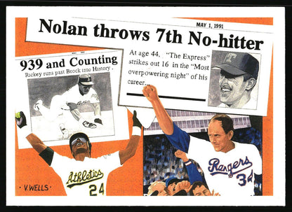 1991 Upper Deck #SP2 Nolan Ryan / Rickey Henderson