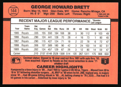 1990 Donruss #144 George Brett