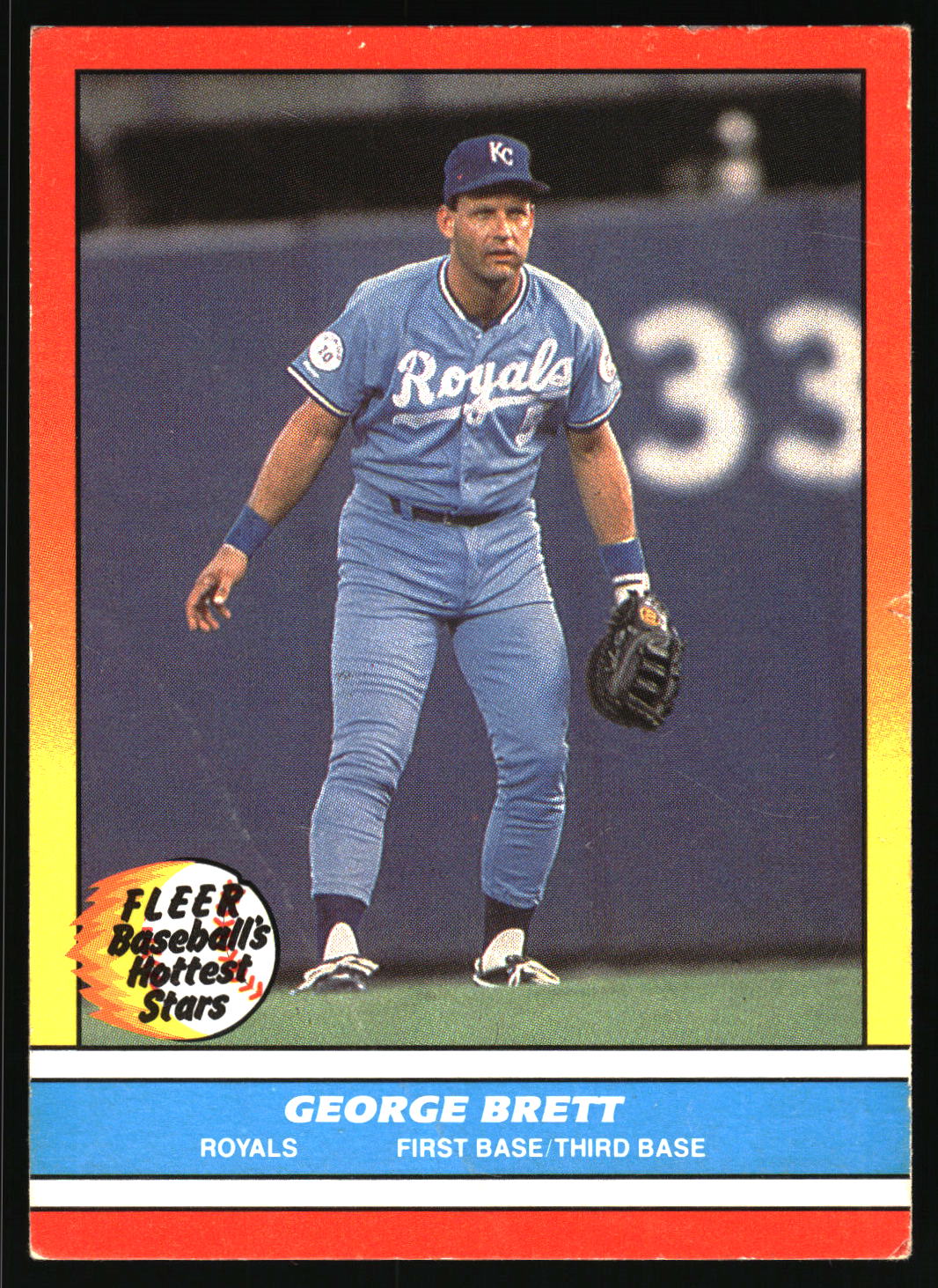 1988 Fleer Baseball's Hottest Stars #4 George Brett