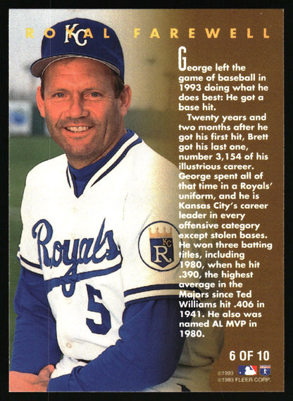 1994 Fleer #6 George Brett Golden Moments