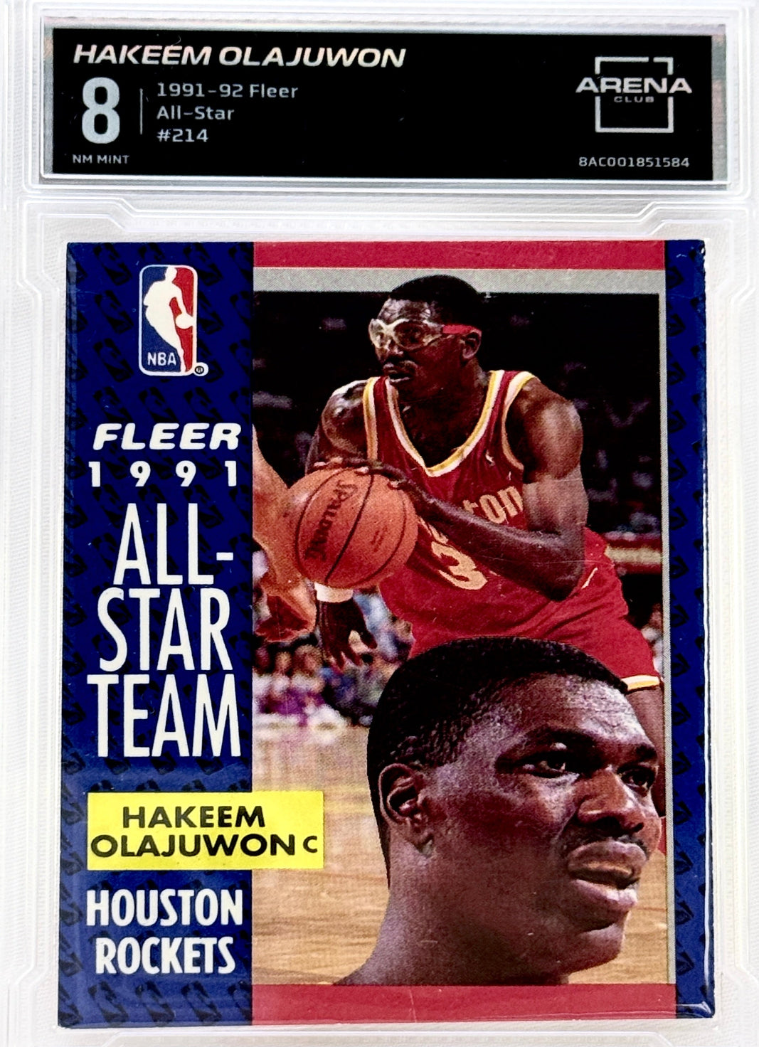 1991-92 Fleer #214 Hakeem Olajuwon