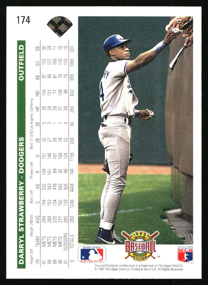 1992 Upper Deck #174 Darryl Strawberry