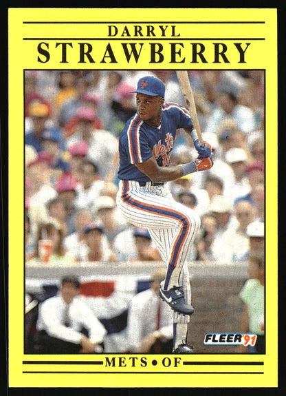 1991 Fleer #161 Darryl Strawberry