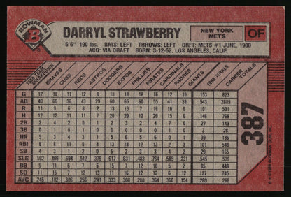 1989 Bowman #387 Darryl Strawberry